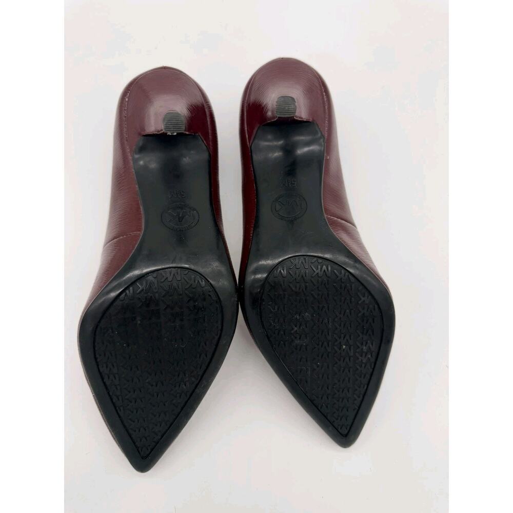Michael Kors Pump Women's Leather Pointed Toe Stiletto Heel Sz 5.5M Deep Maroon - Picture 10 of 10